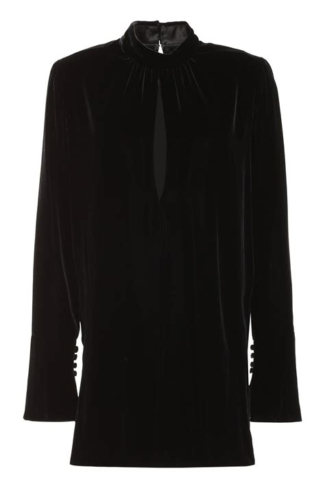 saint laurent velvet mini dress.